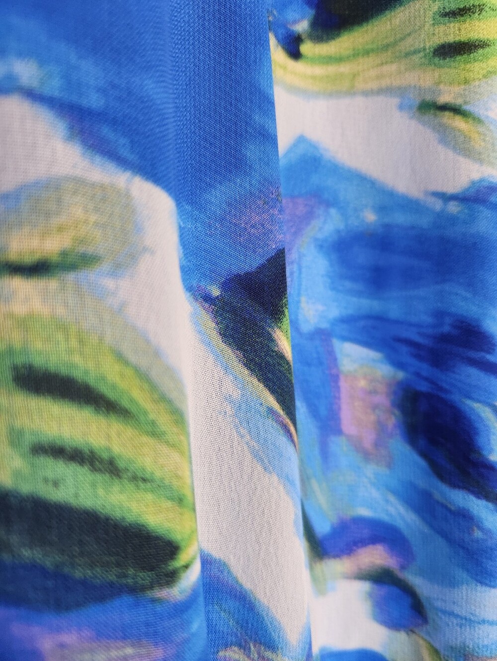 NWT TAYLOR BLUE WATERCOLOR CHIFFON MAXI DRESS SIZE 10 LONG SLEEVE LIGHTWEIGHT - Picture 8 of 13